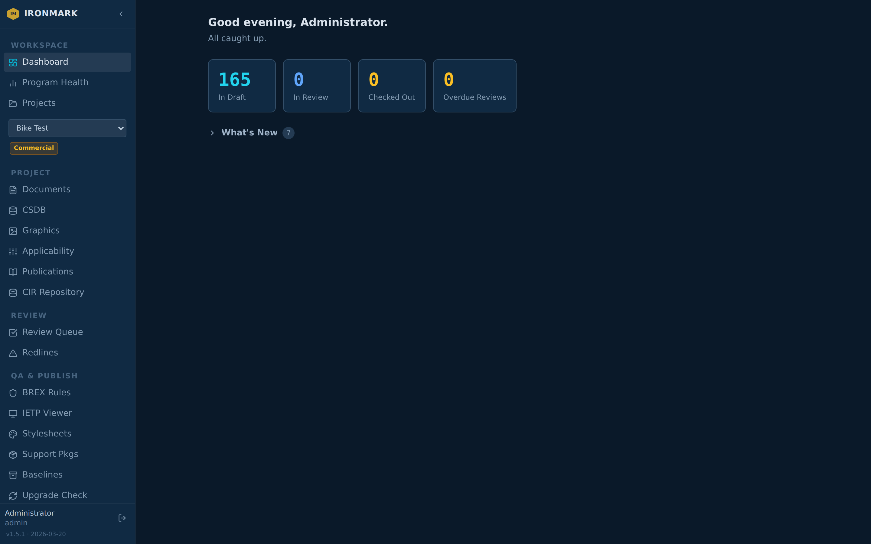 Ironmark dashboard