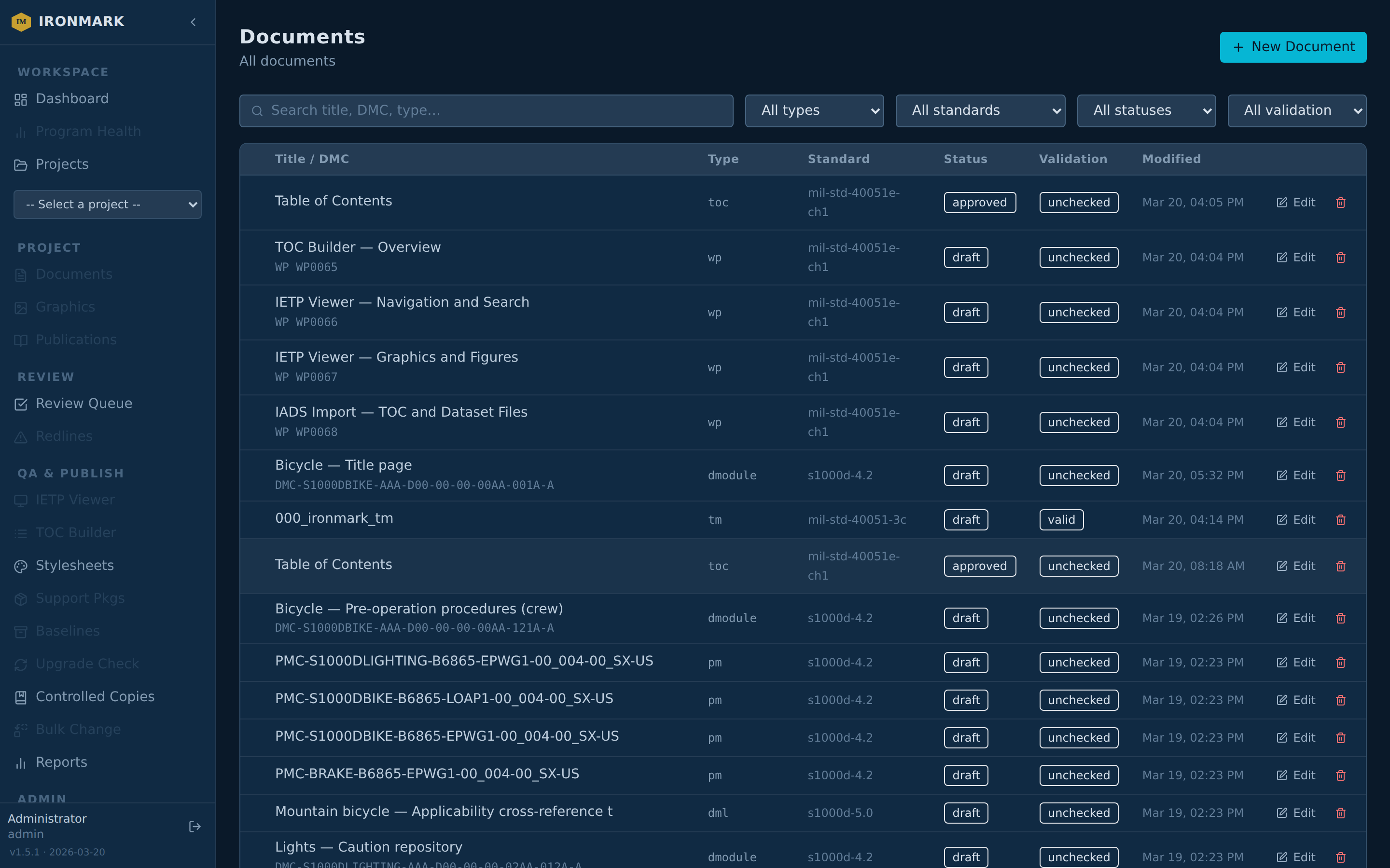 Ironmark document library