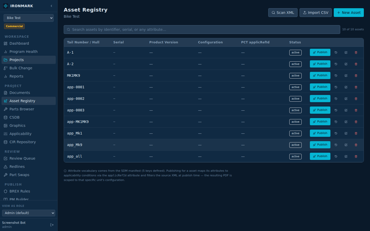 Ironmark asset registry