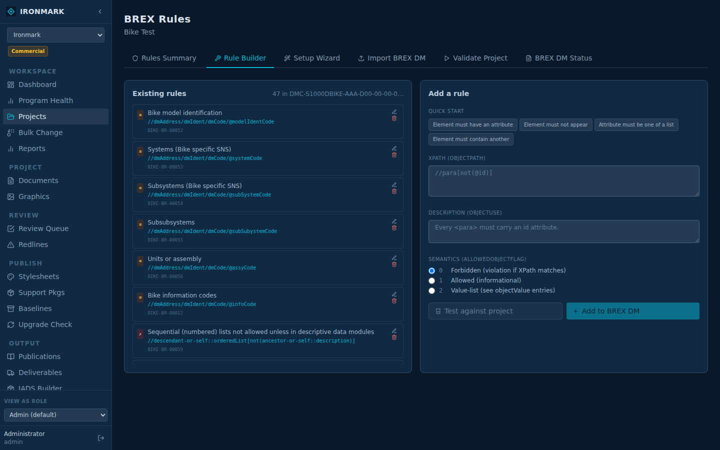 Ironmark BREX Rule Builder