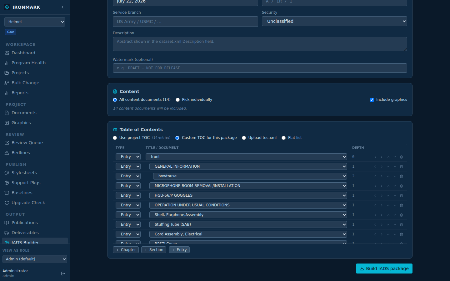 Ironmark IADS Builder