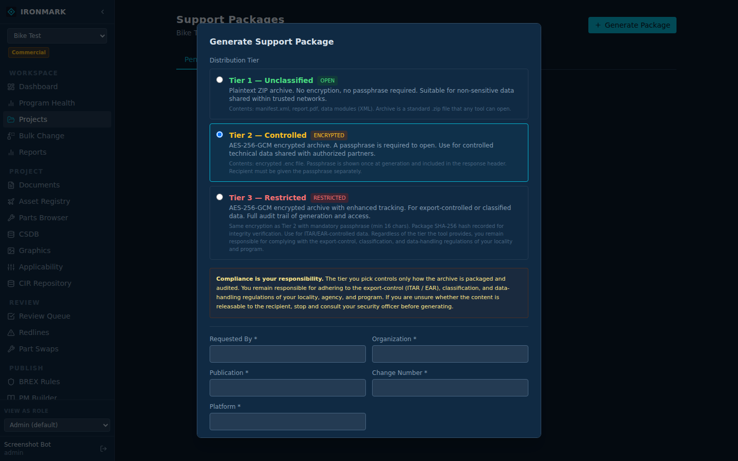 Ironmark support packages
